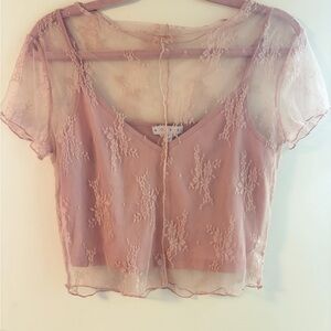 Women’s Cropped Top in Dusty Rose